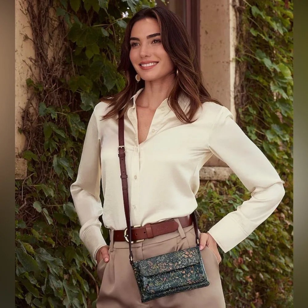Patricia Nash Dovera Leather Phone Crossbody Bag